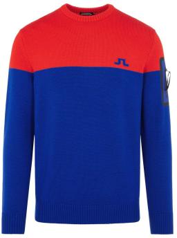 Mens Ken Knitted Ski Sweater Racing Red