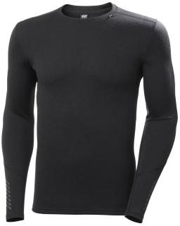 Lifa Merino Midweight Crew Mens Base Layer Black