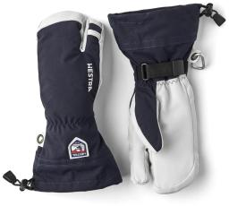 Army Leather Heli Ski Glove 3 Finger Navy