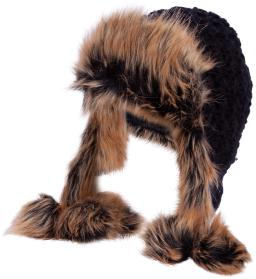 Lucy Faux Fur Black/Brown