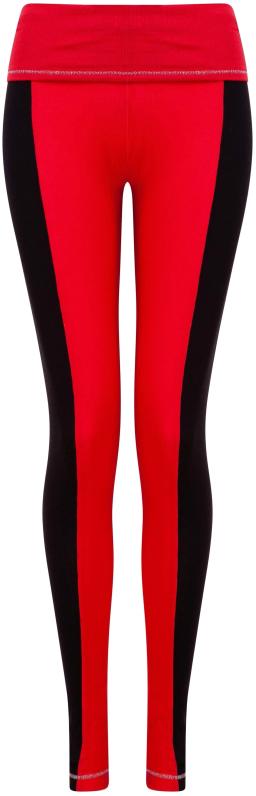 Stripe Tease Legging Red Black