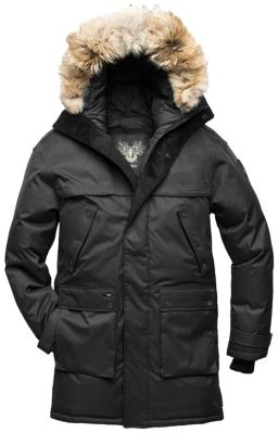 Yatesy Mens Parka Coat Black