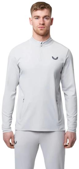 Active Technical 1/4 Zip Mens Running Top Mist