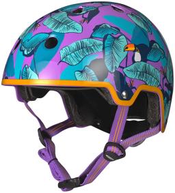 Helmet Patterned Toucan Purple