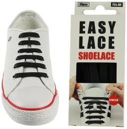 Flat Silicone Shoelaces Black