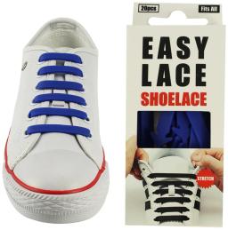 Flat Silicone Shoelaces Blue