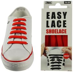 Flat Silicone Shoelaces Red