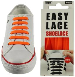 Flat Silicone Shoelaces Orange