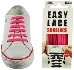 Flat Silicone Shoelaces Pink