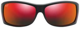 Equator Polarised Sunglasses Black with Red Interior/Hawaii Lava