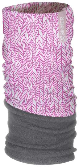 Fleece Bandana Irr Lines Pink/White