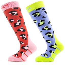 Kids Ski Socks Animal Pink/Blue