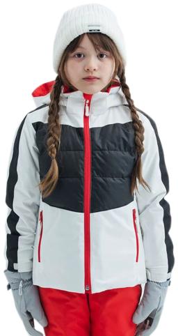 Girls Lily Junior Ski Jacket White/Red