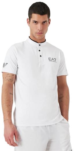 Tennis Pro Henley-Collar Polo Shirt in VENTUS7 Technical Fabric White