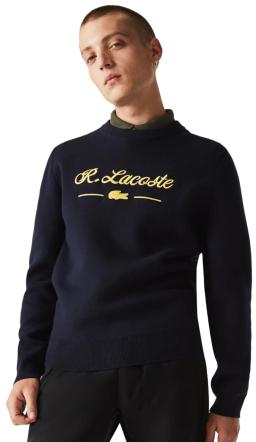 Sport Crew Neck Embroidered Mens Tennis Sweatshirt Navy