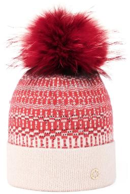 Cabot Faux Fur Hat Beanie Red