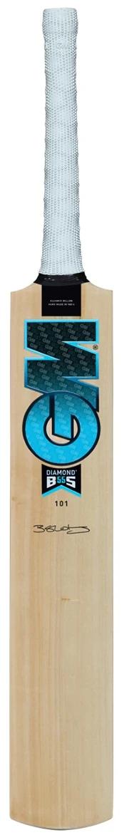 Diamond 101 Cricket Bat Cream/Blue/White