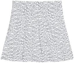 Womens Adina Print Golf Skirt White Outline Bridge Swirl