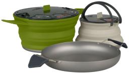 X-Set 32 Cooking Set (3 Piece) Charcoal/Olive/Sand