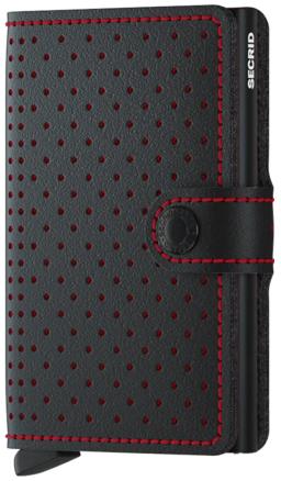 Perforated Mini Wallet Black/Red
